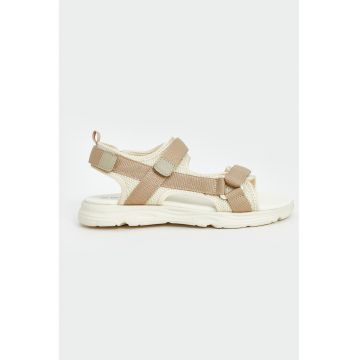 Sandale din material textil cu barete cu inchidere velcro
