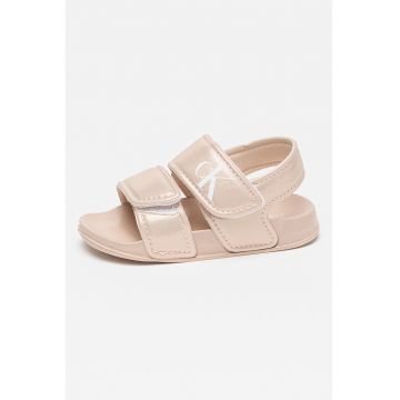 Sandale din material textil cu inchidere velcro