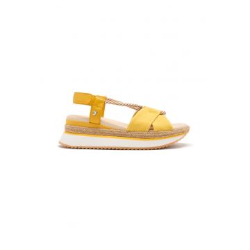 Sandale din panza cu talpa wedge