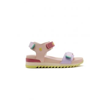 Sandale din piele ecologica cu inchidere velcro