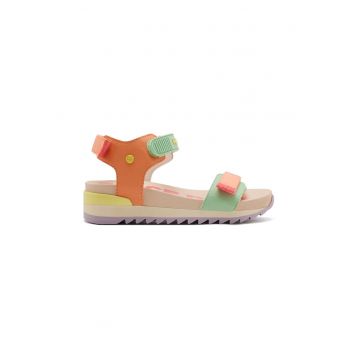 Sandale din piele ecologica cu inchidere velcro