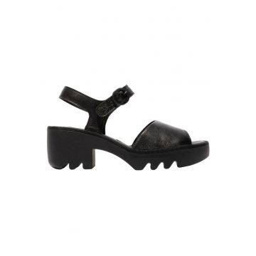 Sandale  din piele naturala - culoare negru - Negru