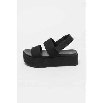 Sandale flatform cu inchidere cu velcro