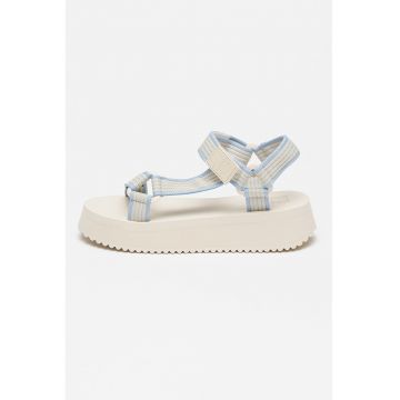 Sandale flatform cu inchidere velcro