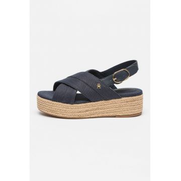 Sandale slingback cu talpa wedge