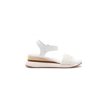 Sandale wedge cu velcro
