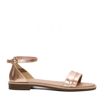 Sandale cu talpă joasă damă din piele naturală - 1108 Roze Box