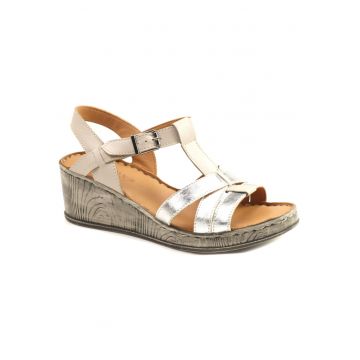 Sandale dama D72 613 - Argintiu