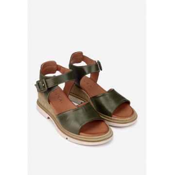 Sandale dama kaki din piele