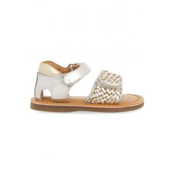 Sandale de piele cu velcro ATHENA 28301 - Auriu