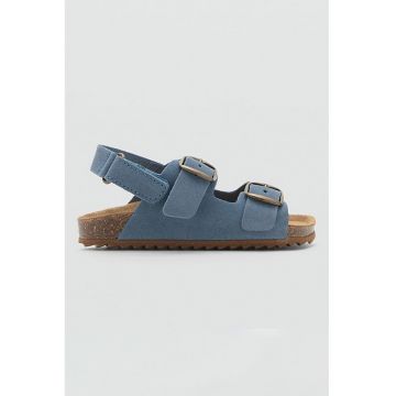Sandale de piele intoarsa cu catarame