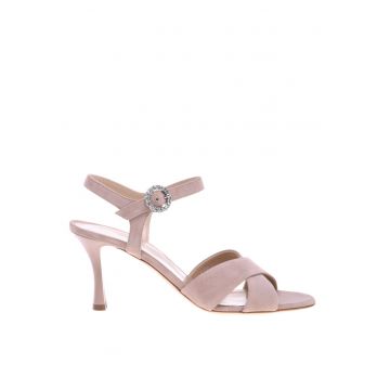 Sandale de piele intoarsa cu toc clasic