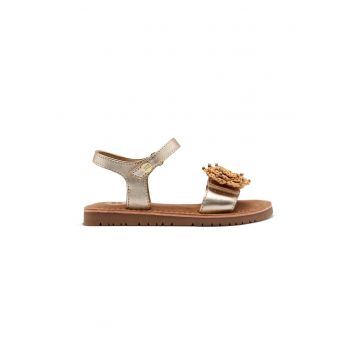 Sandale din piele cu aplicatie cu model floral Buchanan