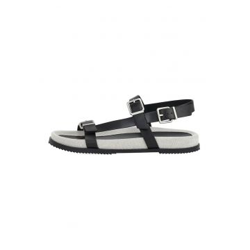 Sandale slingback de piele