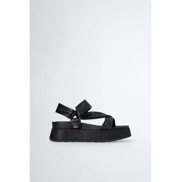 Sandale wedge cu velcro