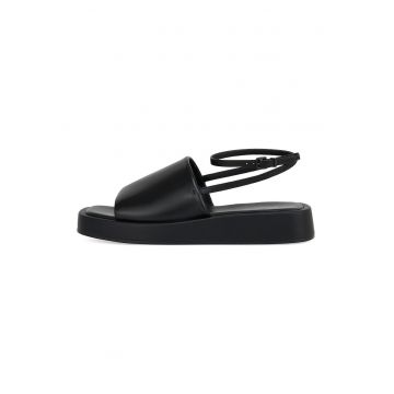 Sandale wedge de piele