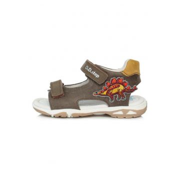 Sandale Baieti -  Model Dino - cu Scai - Talpa Groasa - AC290-697 - Kaki
