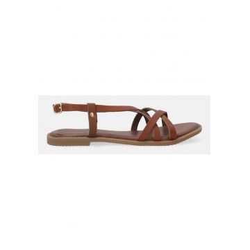 SANDALE CLASICE MARO DAMA  DIN PIELE NATURALA MARIMEA