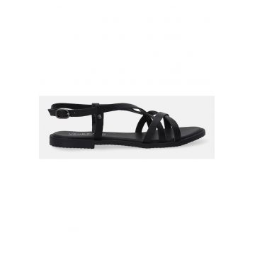 SANDALE CLASICE NEGRE DE DAMA  DIN PIELE NATURALA MARIMEA