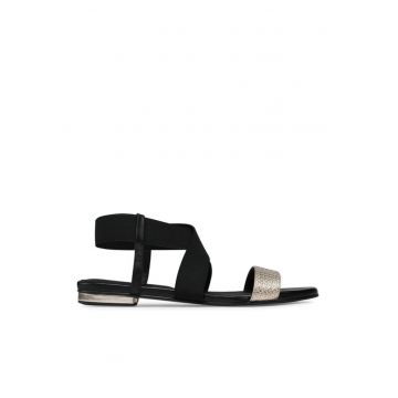 Sandale dama  208410076 - Piele naturala/Textil - 36 EU - Negru/Auriu
