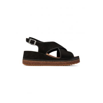 Sandale dama -  303500 - Piele nabuc - Negru -