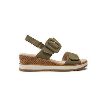 Sandale dama -  30367964440 - Piele naturala/Piele nabuc - Kaki