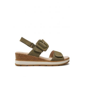Sandale dama -  30367964440 - Piele naturala/Piele nabuc - Kaki