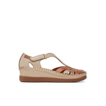 Sandale dama  303681777 - Piele naturala - Bej
