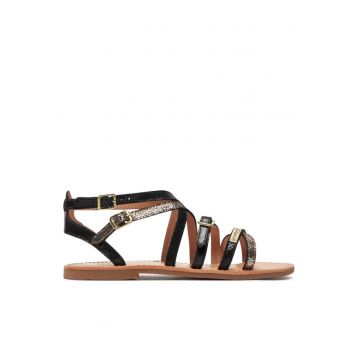Sandale dama  304145568 - Piele intoarsa - Negru