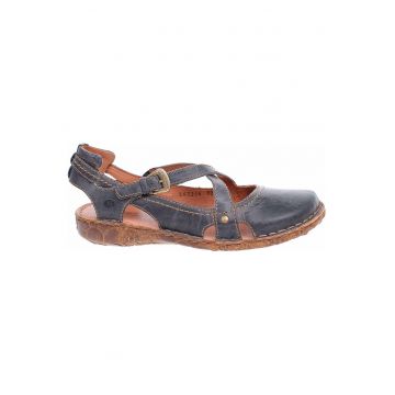 Sandale dama casual -  Piele naturala - Albastru -