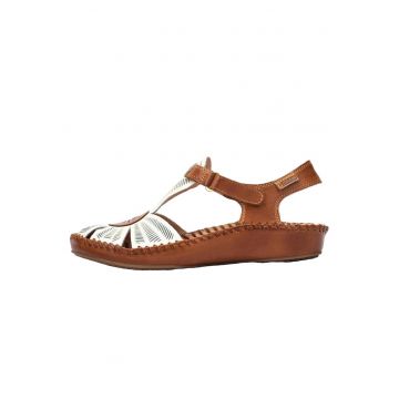 Sandale dama - din piele naturala -  655-0575-52-21 - crem