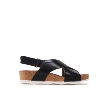 Sandale dama -  Piele naturala - Negru