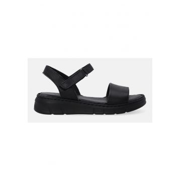 Sandale demiwedge din piele