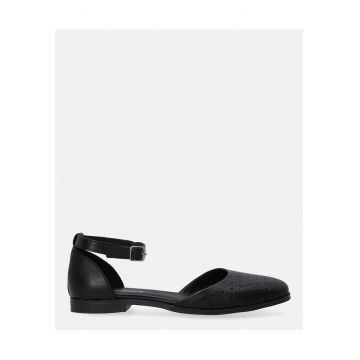 Sandale din piele cu aspect perforat