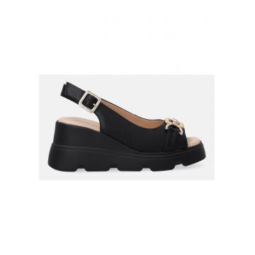 Sandale din piele cu detaliu metallic