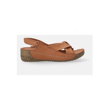 Sandale din piele cu inchidere velcro