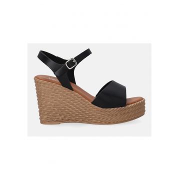 Sandale din piele cu platforma wedge