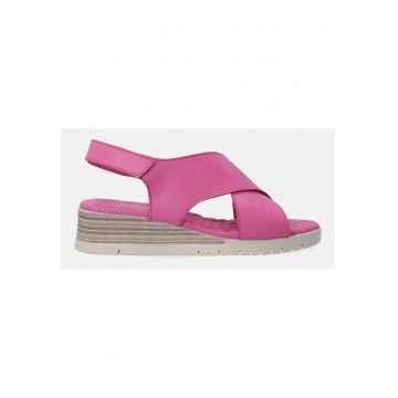Sandale din piele - cu talpa wedge