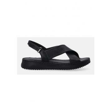 Sandale din piele naturala cu banda velcro