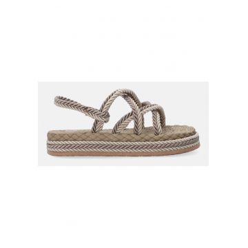 Sandale espadrile cu aspect impletit