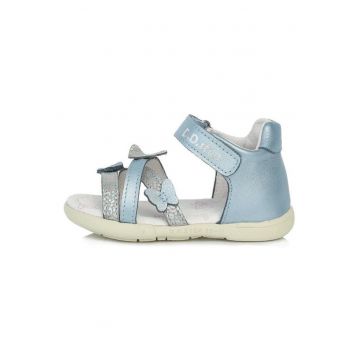 Sandale Fete -  din Piele - Inchise la Spate - Flexibile - AC048-30 - Albastru