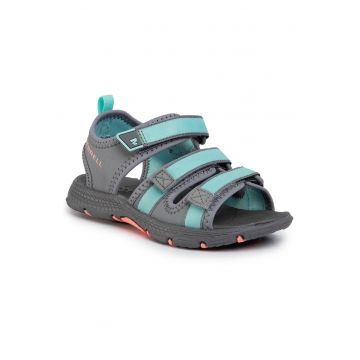 Sandale fete -  Piele ecologica - Gri
