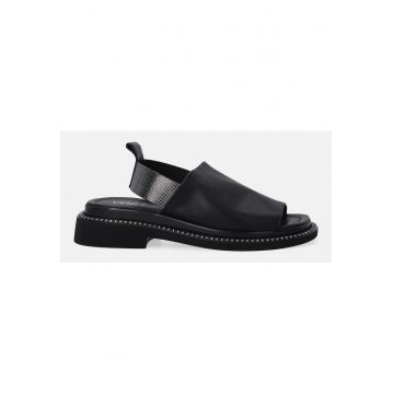 Sandale slingback din piele cu nituri
