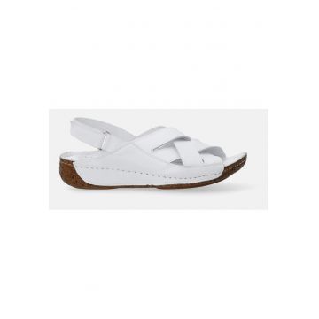Sandale wedge din piele naturala