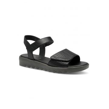 Jana Sandale negre de damă Jana cu velcro 28265-42-001 07579