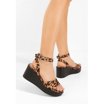 Sandale cu platformă Agripynna leopard