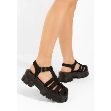 Sandale cu platformă Carilea negre