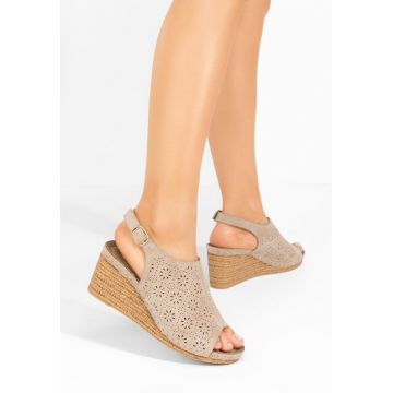 Sandale cu platformă Cordelya kaki