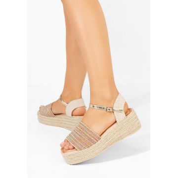 Sandale cu platforma Jilly aurii