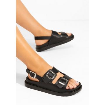 Sandale cu talpa groasa Carnia negre